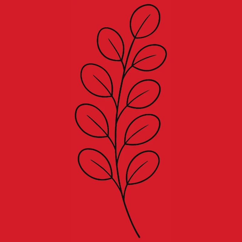 Line Branch Leaf Design