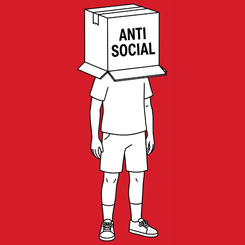 Antisoziales Box-Art-Tee