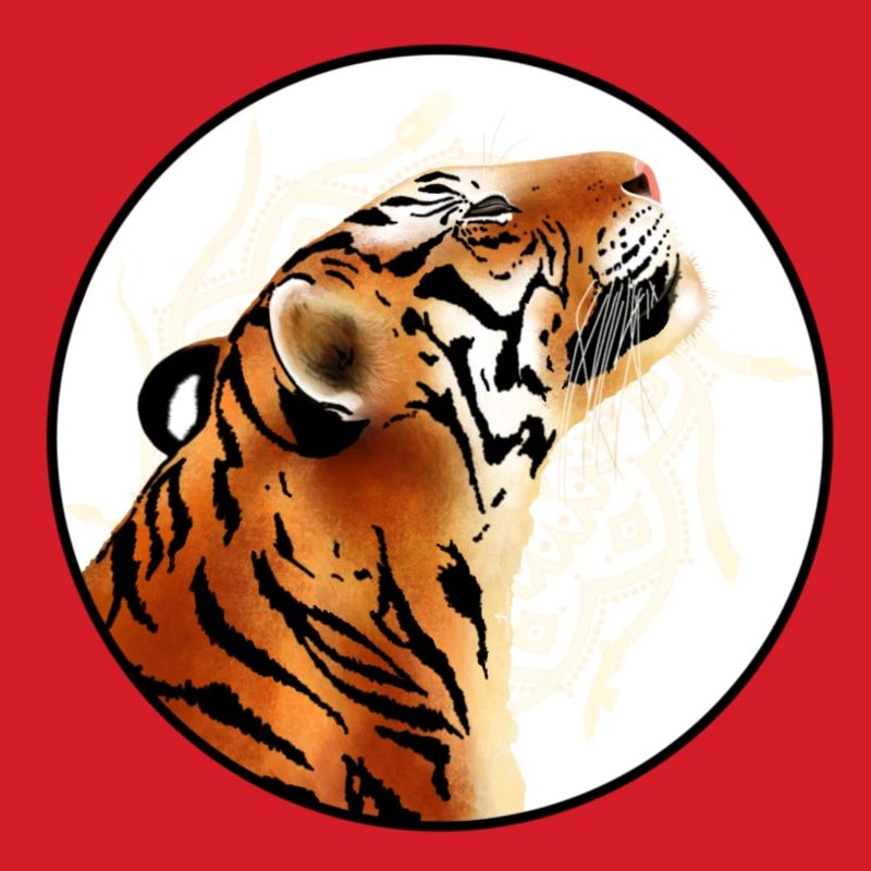 Tiger smiling