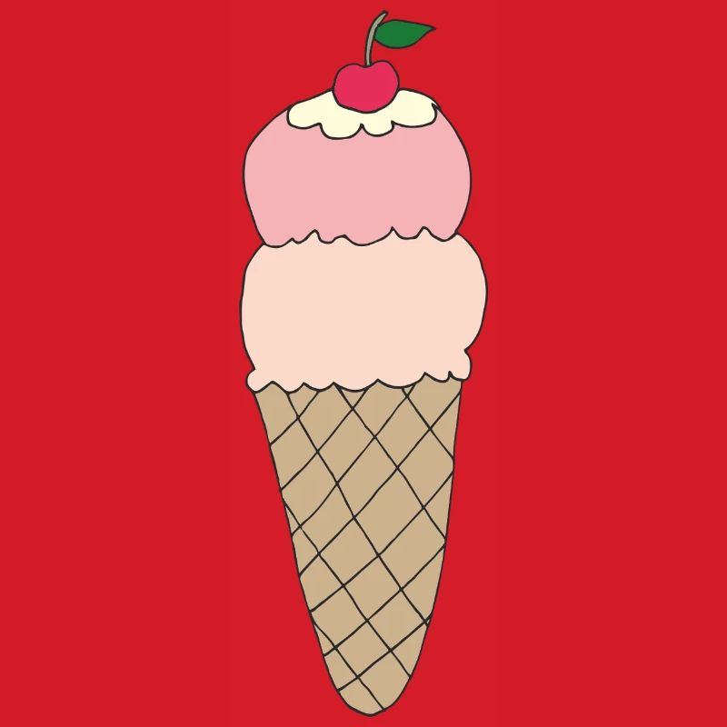 Eiscreme mit Kirsche Design