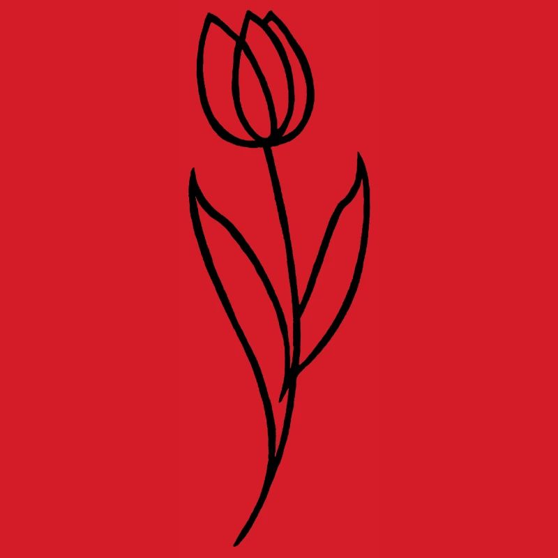 Skizze einer schwarzen Blume