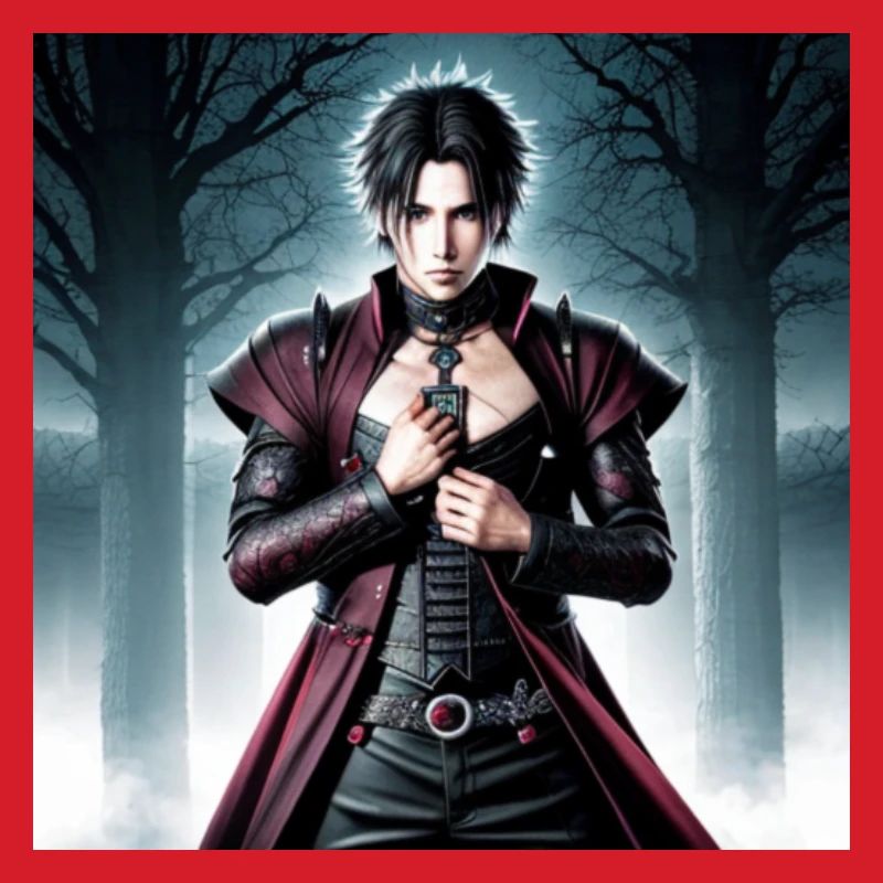 Gothic Vampirheld im Mantel