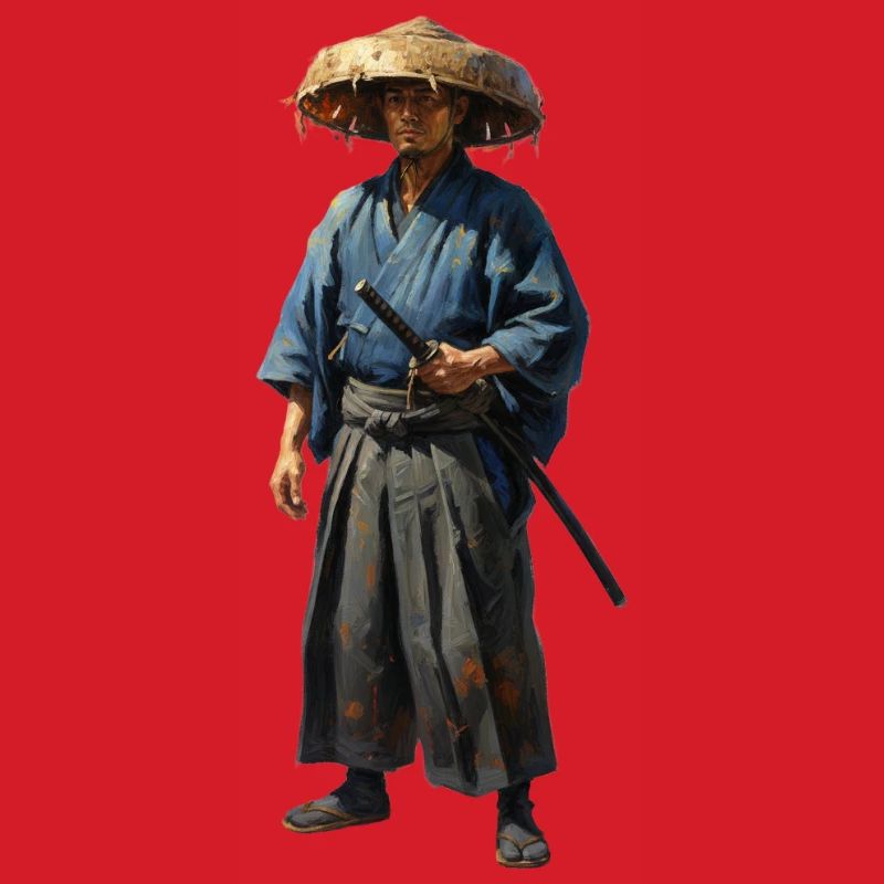 samurai-krieger-mit-strohhut-realistisch