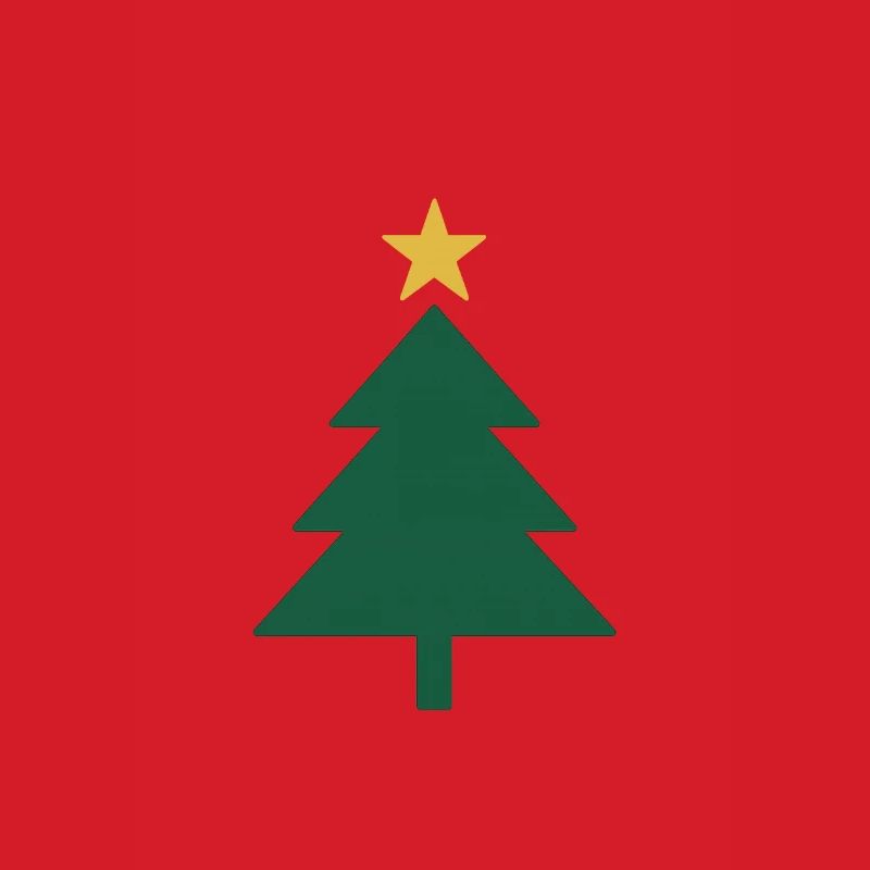 Minimaler Weihnachtsbaum mit Stern