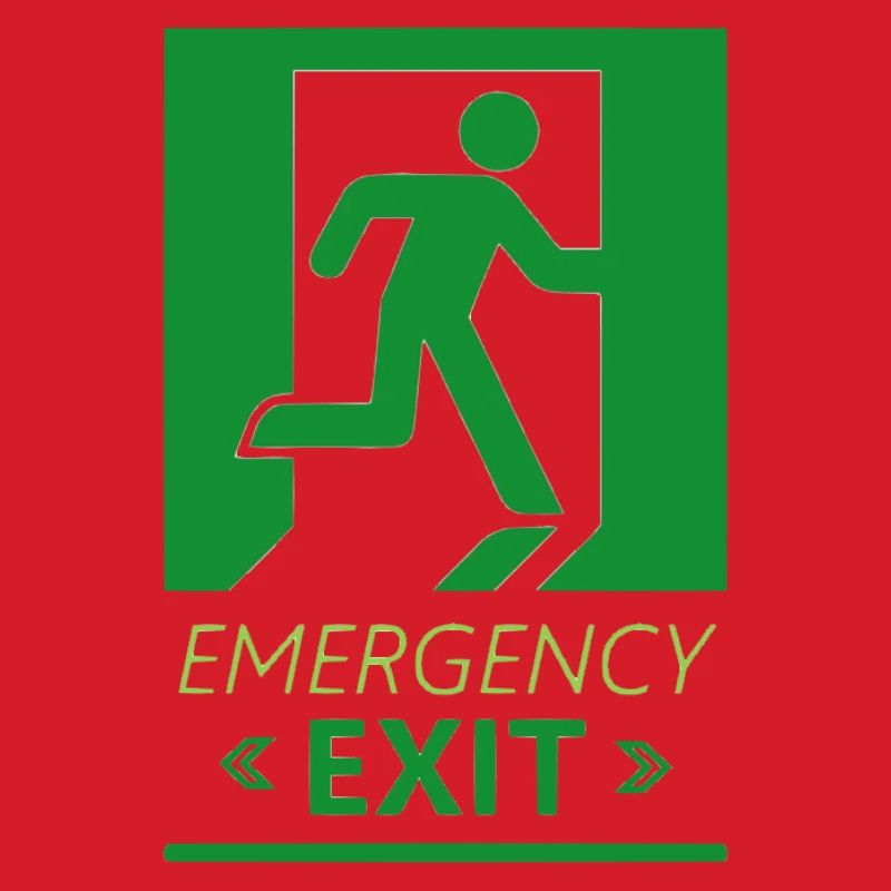 Emergency Exit Basic Green