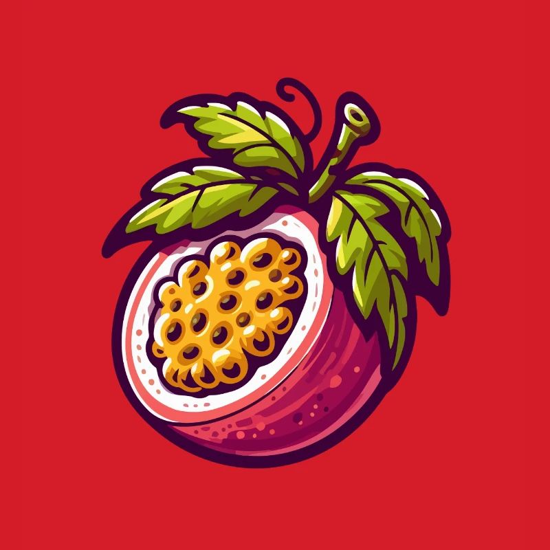 Lebendige Passionsblumenfrucht-Illustration