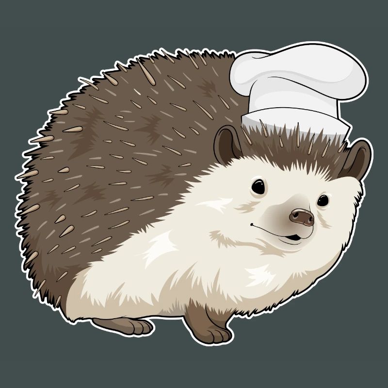 Hérisson Chef Chef Cuisson Chapeau