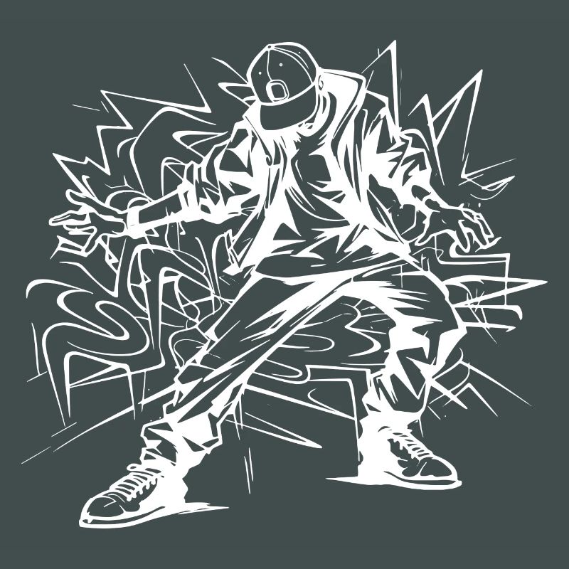 Breakdancer Zeichnung