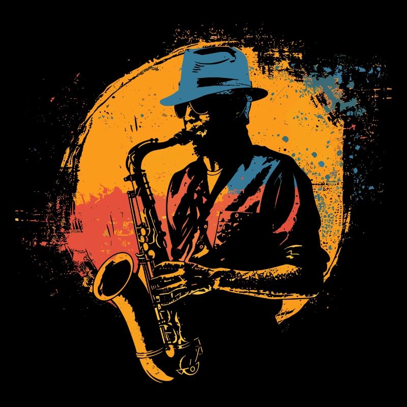 Saxophonist Grafik