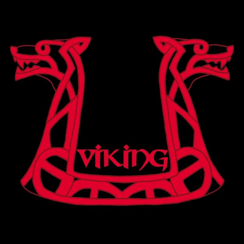 Roter Wikinger-Drache