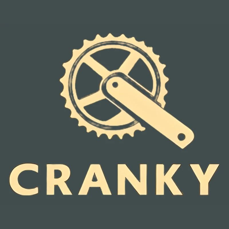 Grumpy Cranky Bicycle Crank Motif