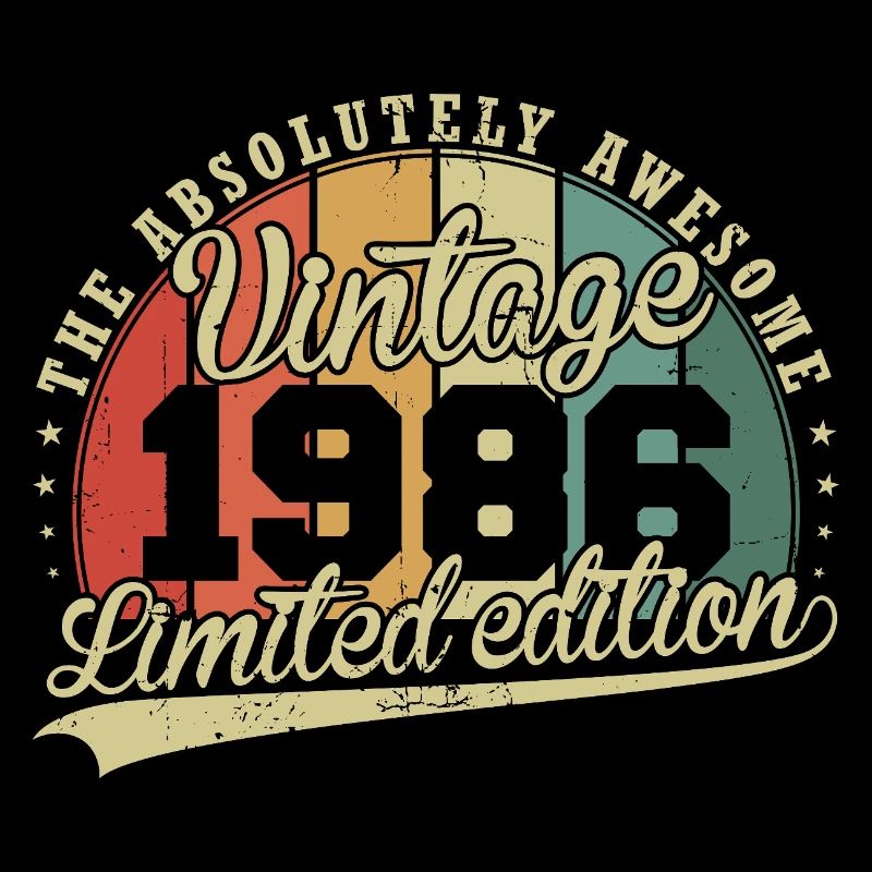Vintage 1986 Vinatge Retro Birthday Gift