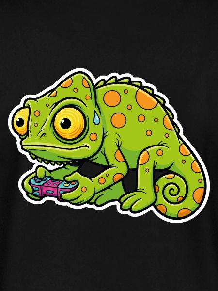 Chameleon Gamer Controller Videospiel-Maskottchen