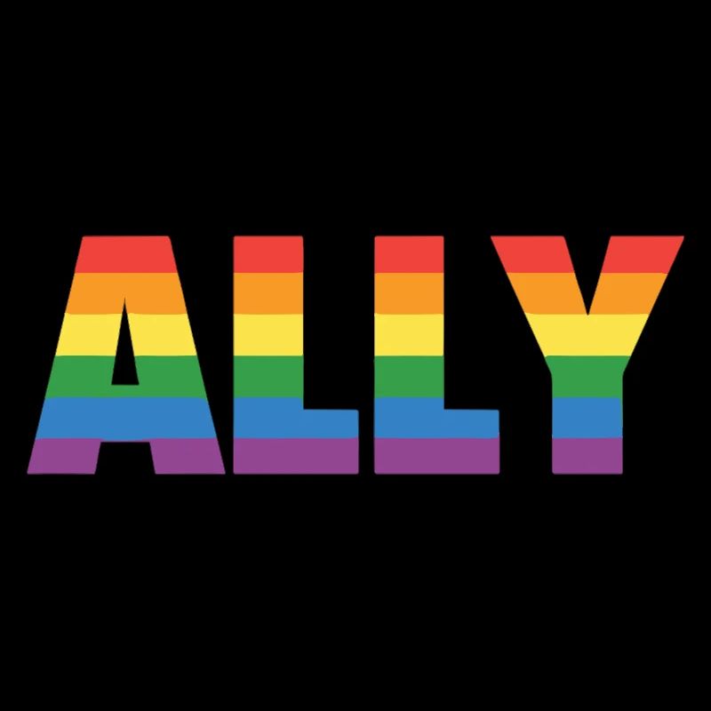 ALLY – Rainbow Design for LGBTQ+ Supporters
