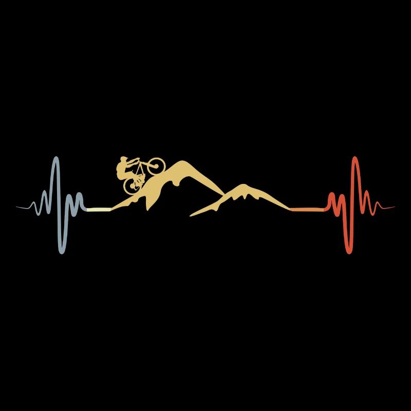 Mountain biker heartbeat
