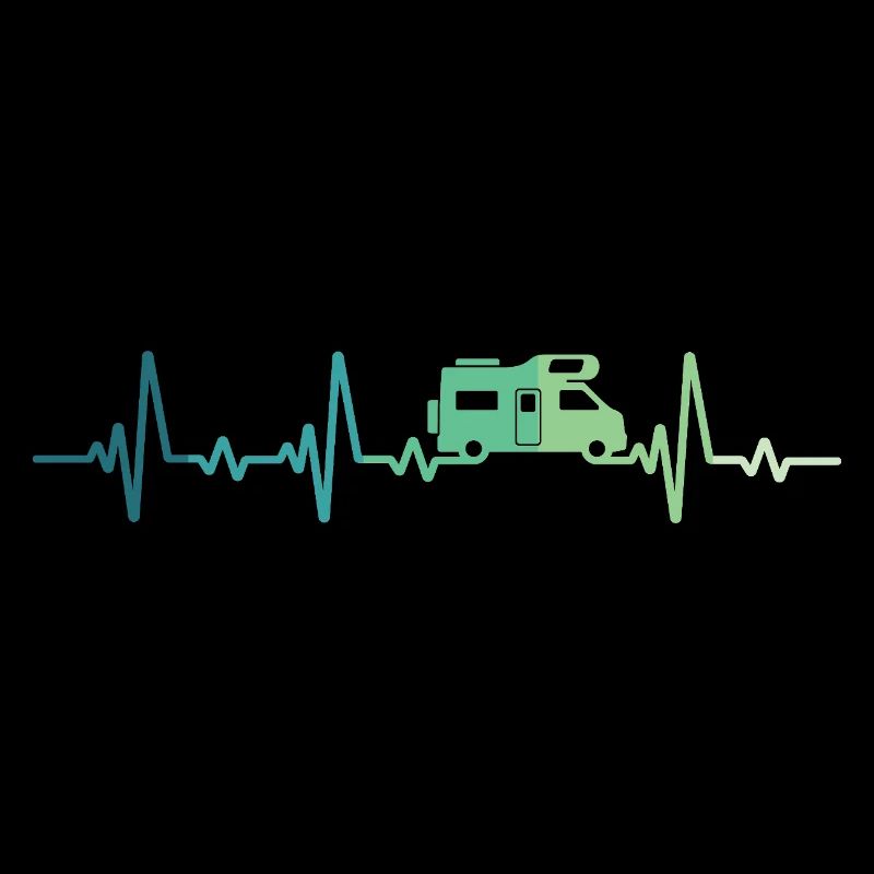 Campervan Heartbeat Camping T-Shirt