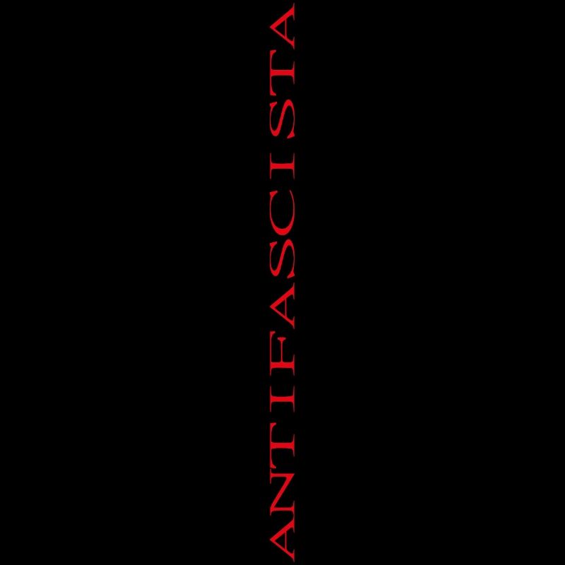 Lettrage antifasciste vertical (étiré)