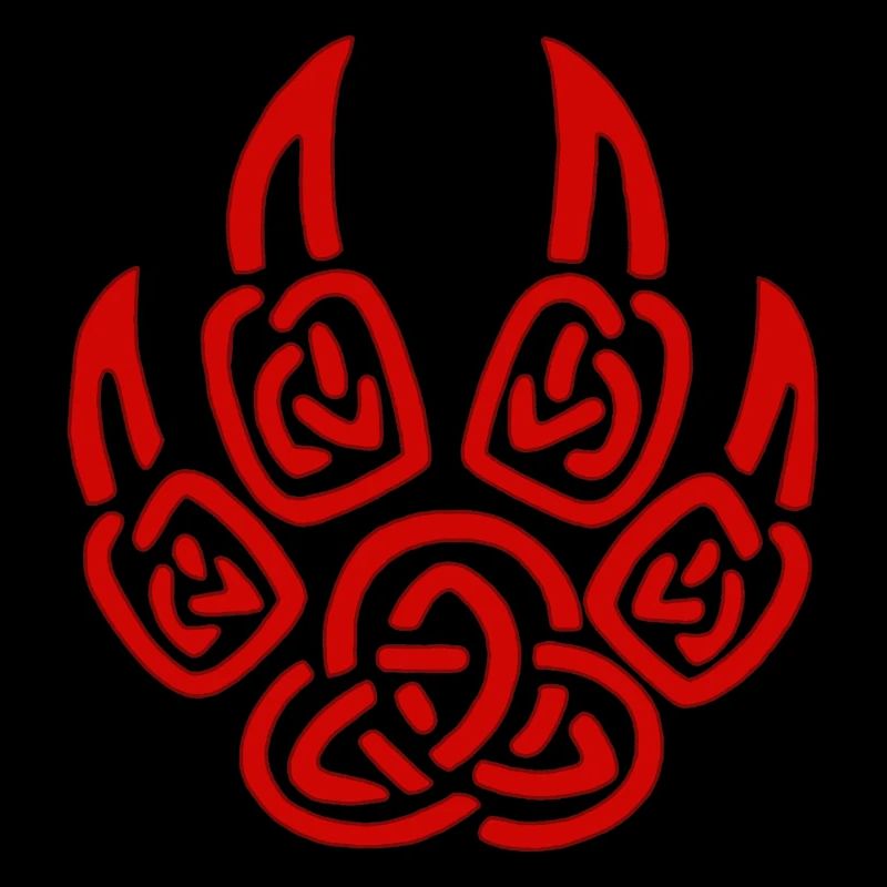 Red viking wolf claws