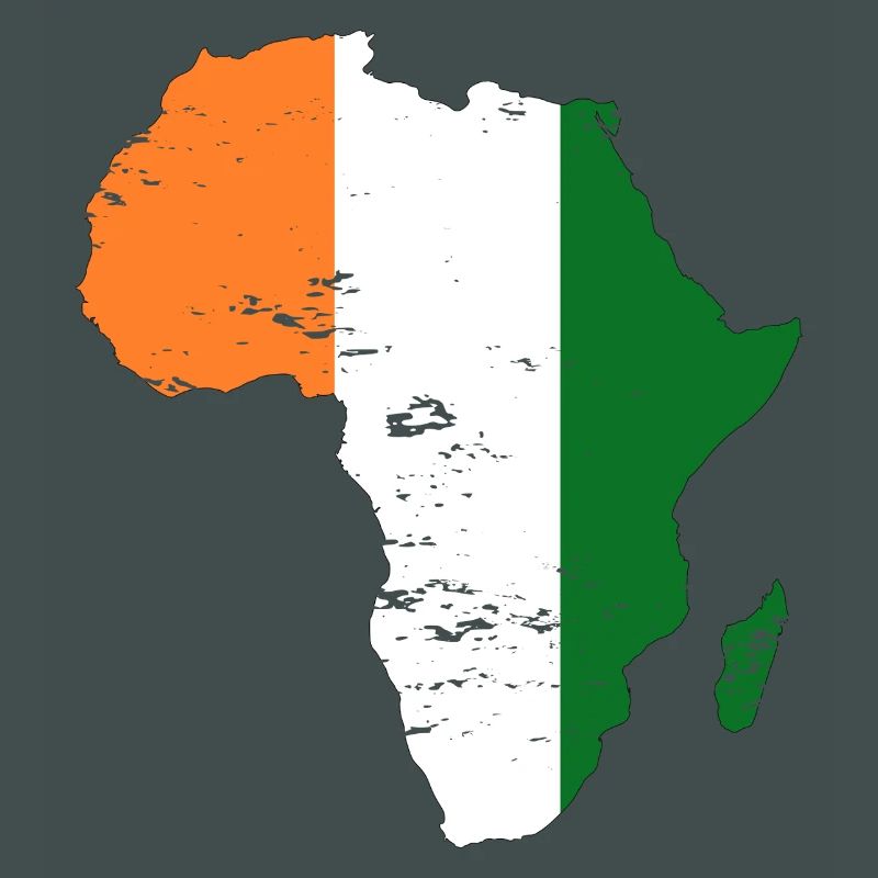 Drapeau de la Côte d’Ivoire Afrique utilisé