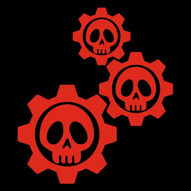 Skulls and red gears