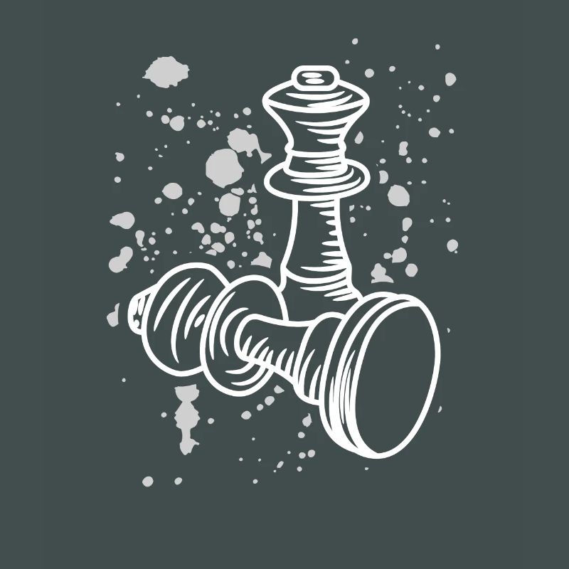 Chess pieces drawing