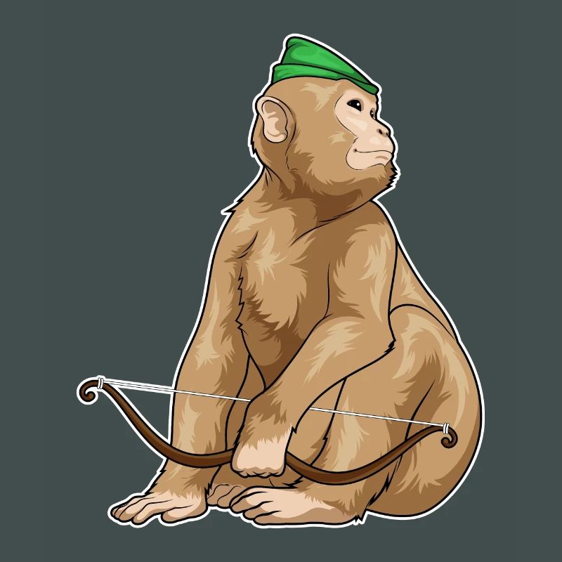 Affe Bogenschütze Bogen