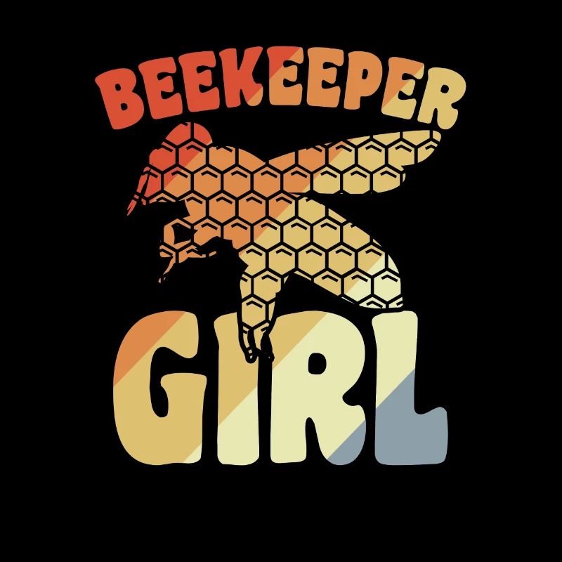 Funny beekeeper girl