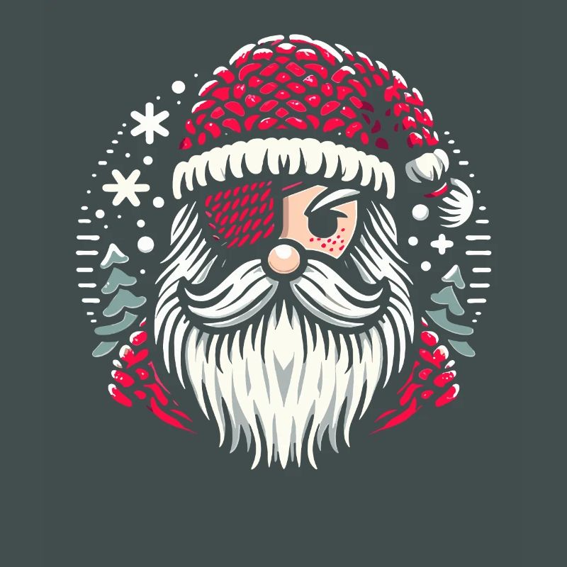 Santa Claus Knitting Pattern with Eye Patch