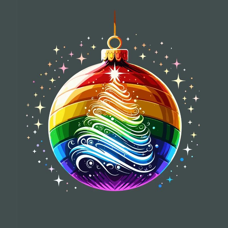 Regenbogen Weihnachtskugel