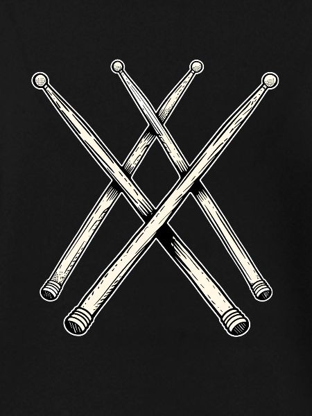 Drumsticks Line Art