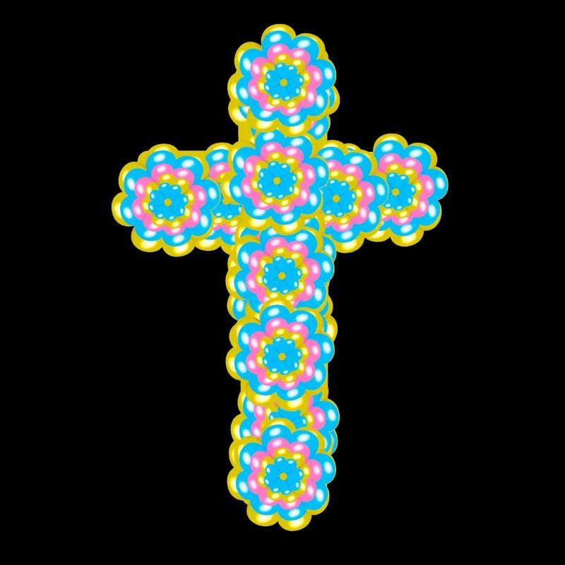 Croix Jésus Croix Fleurs