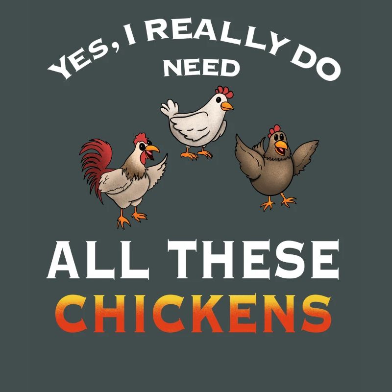 Humorous Chicken Illustration Statement