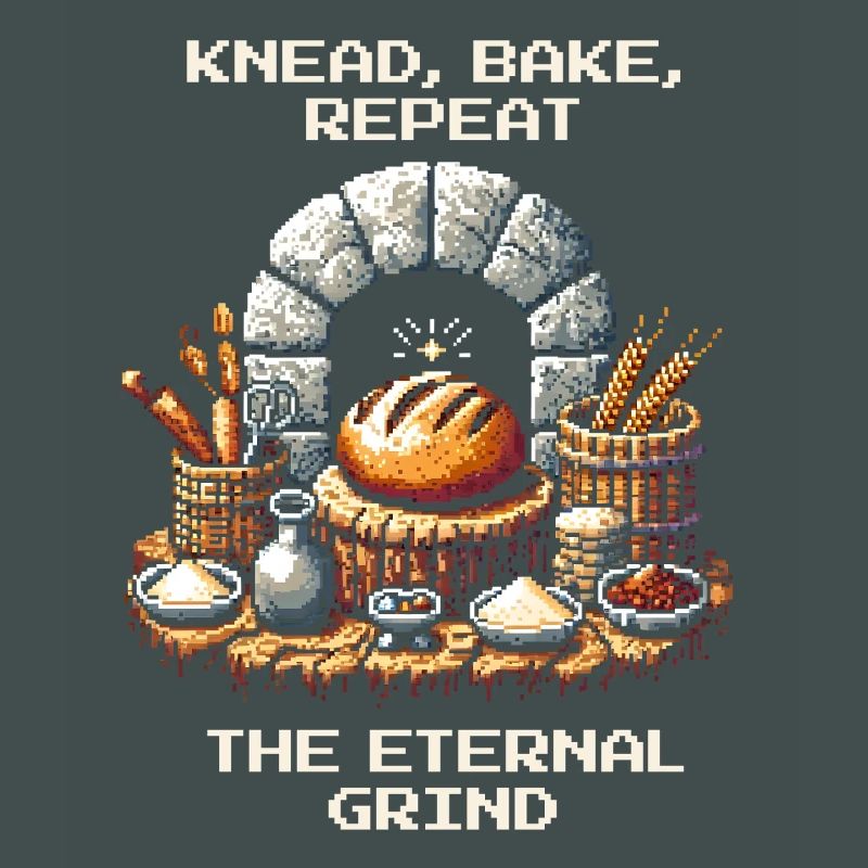 Knead, Bake, Repeat | Bread Baking Humor