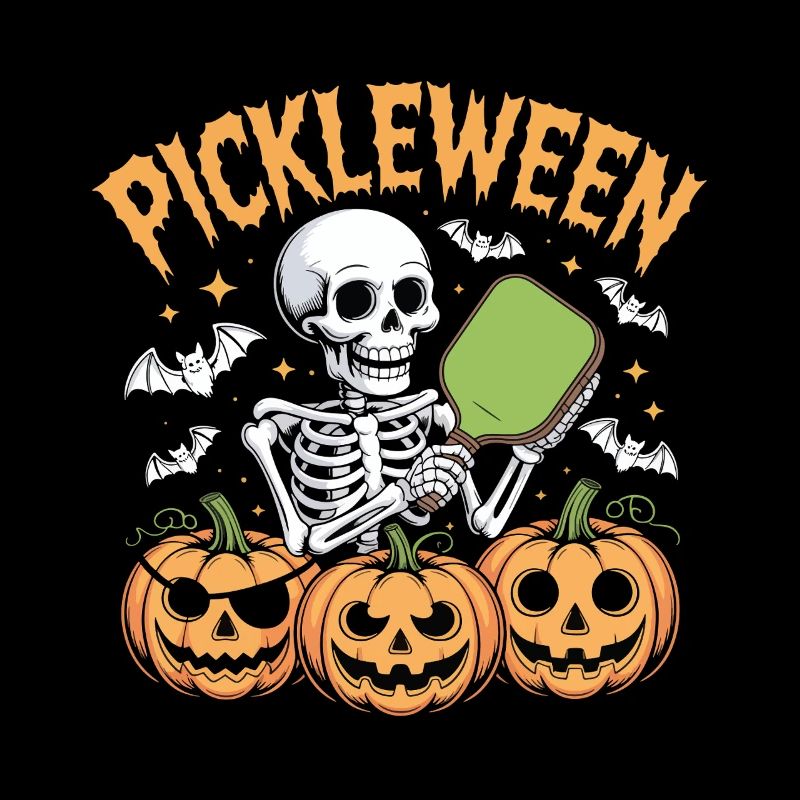 Pickleween Halloween Pickleball Player Funny