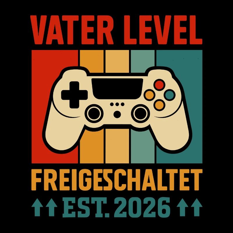 Zocker Papa VATER LEVEL FREIGESCHALTET EST 2026