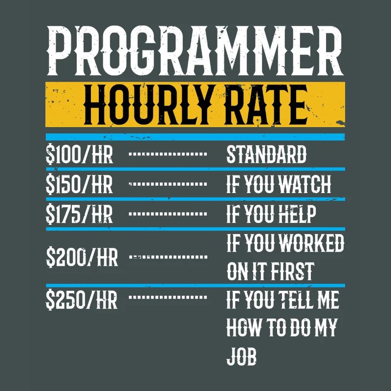 Programmierer Lustiger Stundensatz