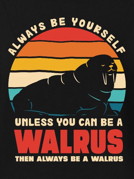 Walrus Selbstbewusstsein Retro