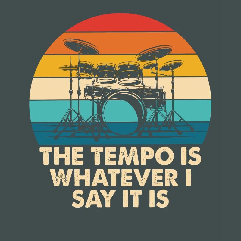 Retro Drumtempo Regenbogen