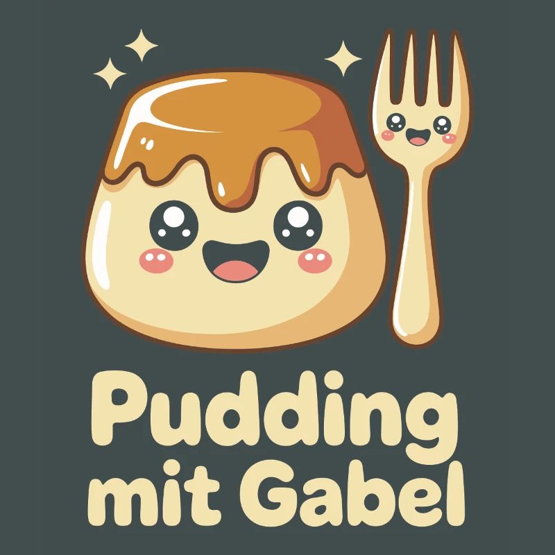 Pudding with fork