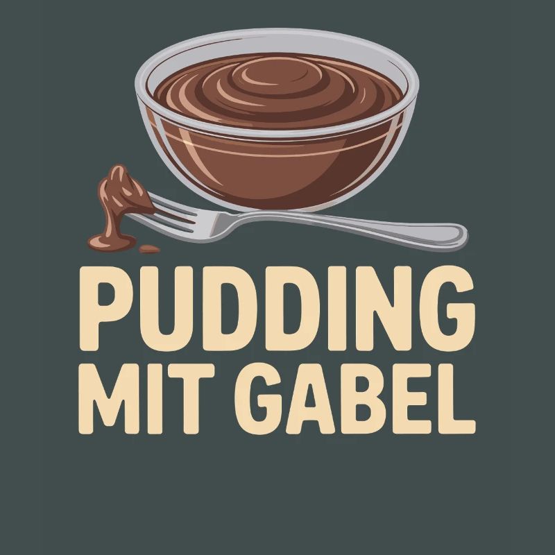 Pudding with fork
