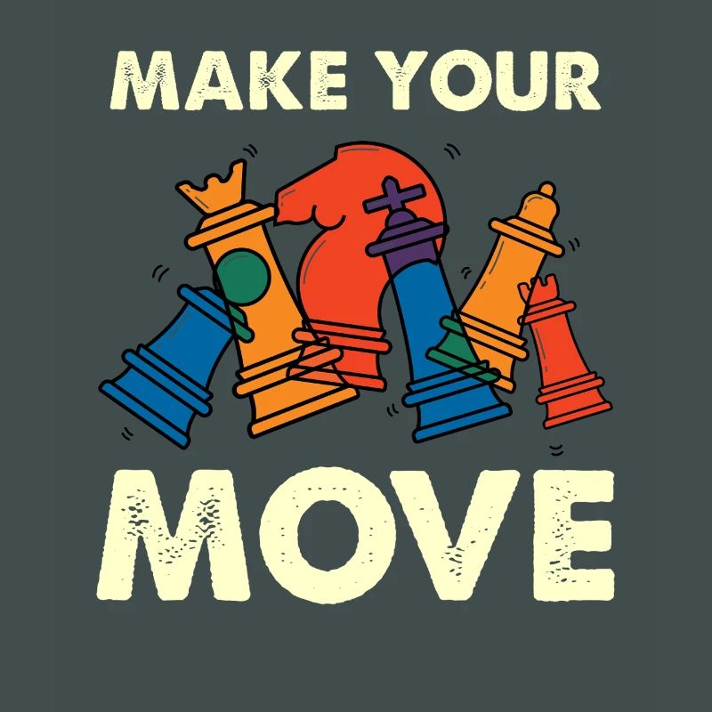 Make your move – colorful chess pieces