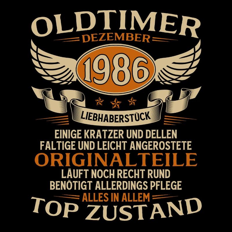 39. Geburtstag Geschenk Oldtimer Dezember 1986