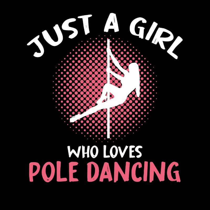 Typographie de la fille danseuse au pole