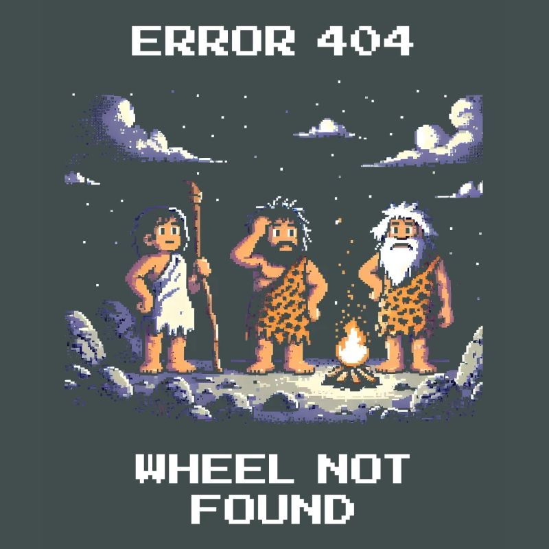 Error 404: Wheel missing | Stone Age Humor