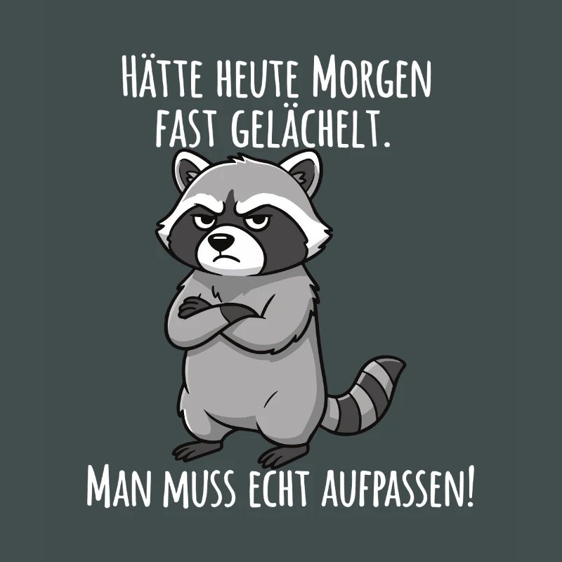 Almost Smiled – Grumpy Raccoon Morning Grouch