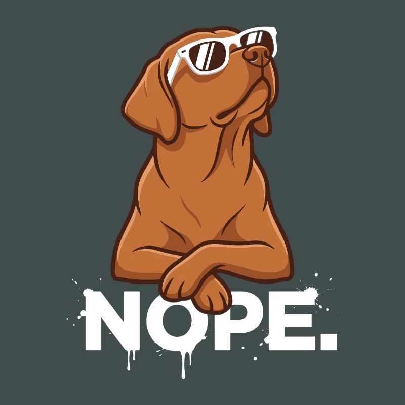 Cool Foxred Labrador: Nope Statement
