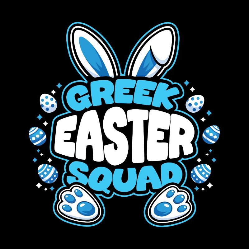 Greek Easter Squad Easter Bunny Easter Egg