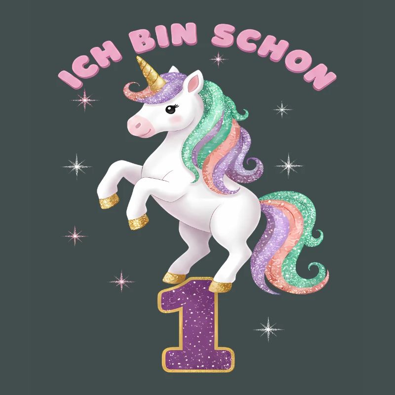 2. Geburtstag Einhorn Mädchen Ich bin schon 2