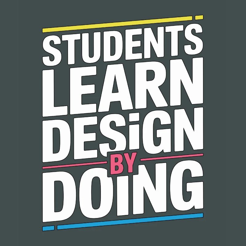 Designer Educator Students Learn Graphic Design