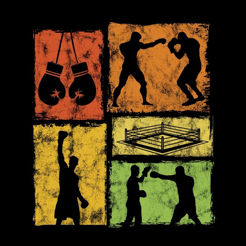 Graphisme de style rétro de boxe pour les pros de la boxe